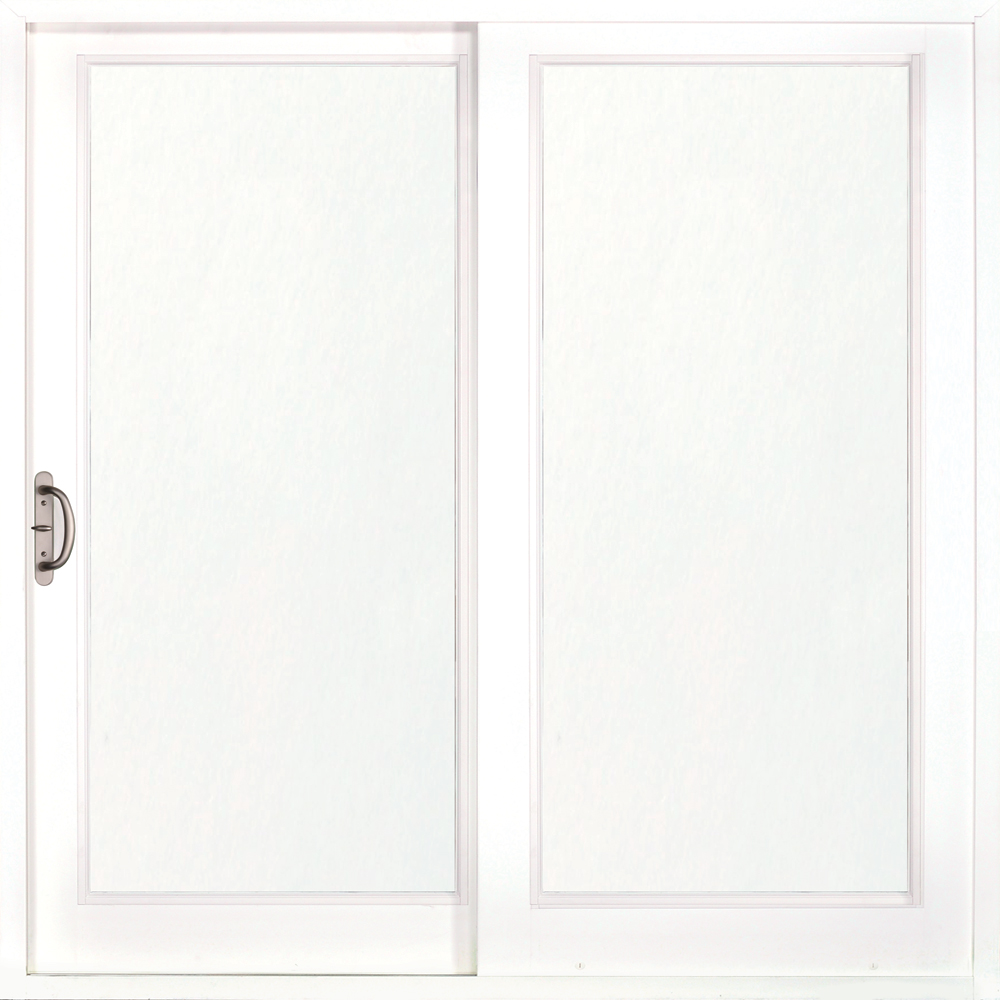 Full-lite gliding patio door, front view