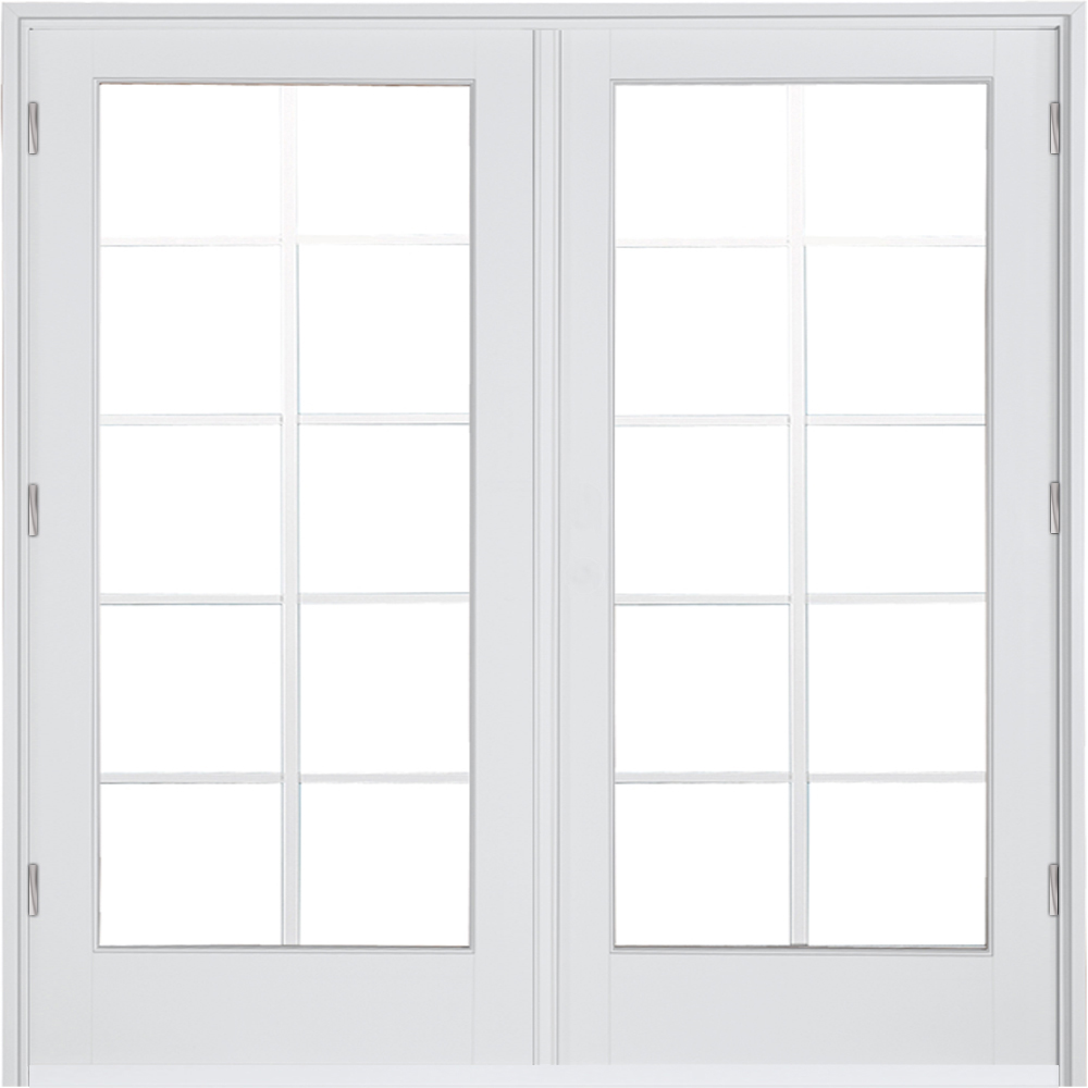 Hinged full-lite patio door